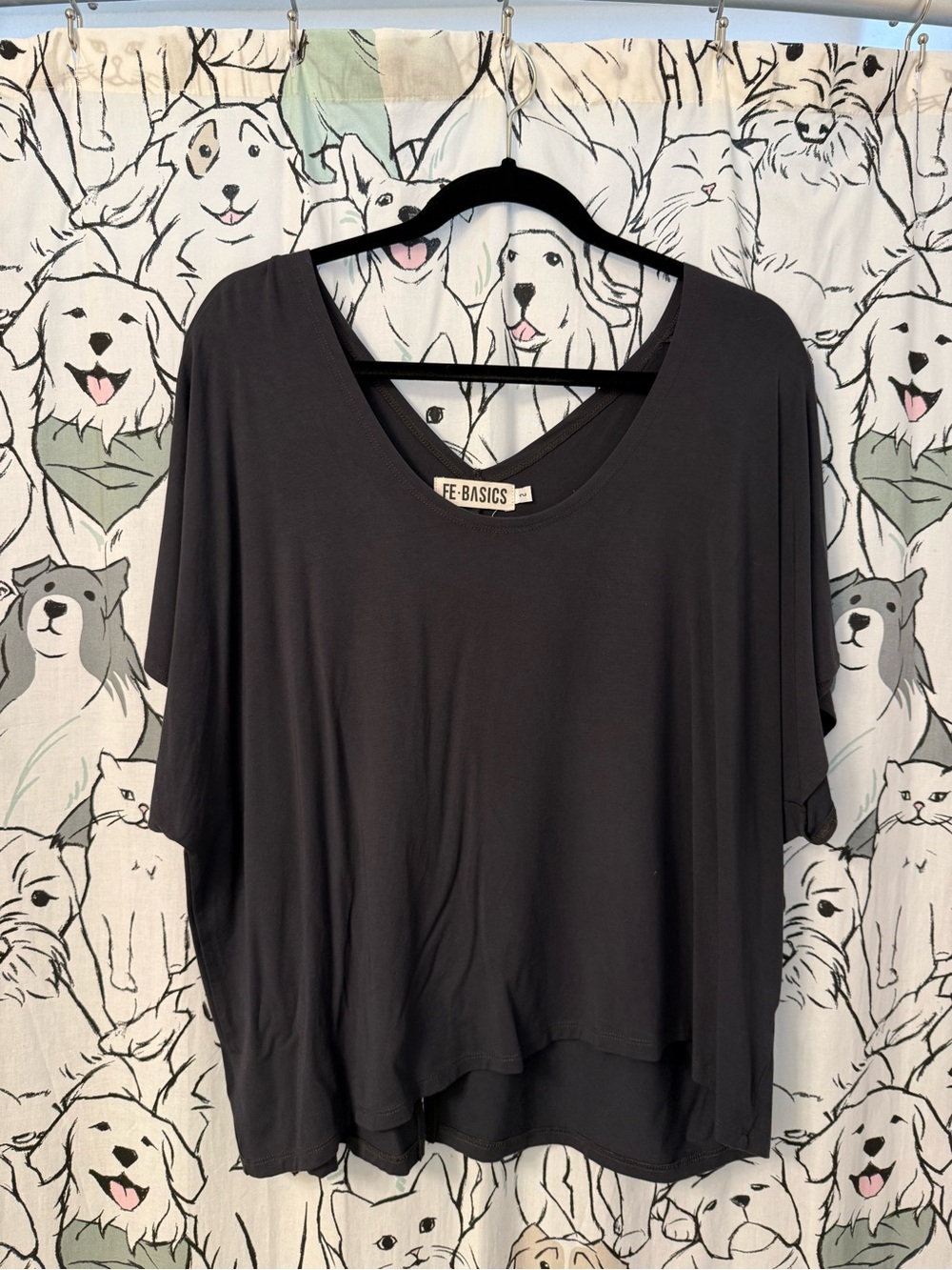 Fighting Eel Dark Gray Short-Sleeve Scoop Neck Tee
